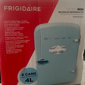 Never used retro mini fridge